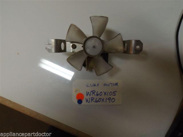 REFRIGERATOR WR60X105 EVAPORATOR MOTOR with blade USED PART REFRIGERATOR WR60X105 EVAPORATOR MOTOR with blade USED PART